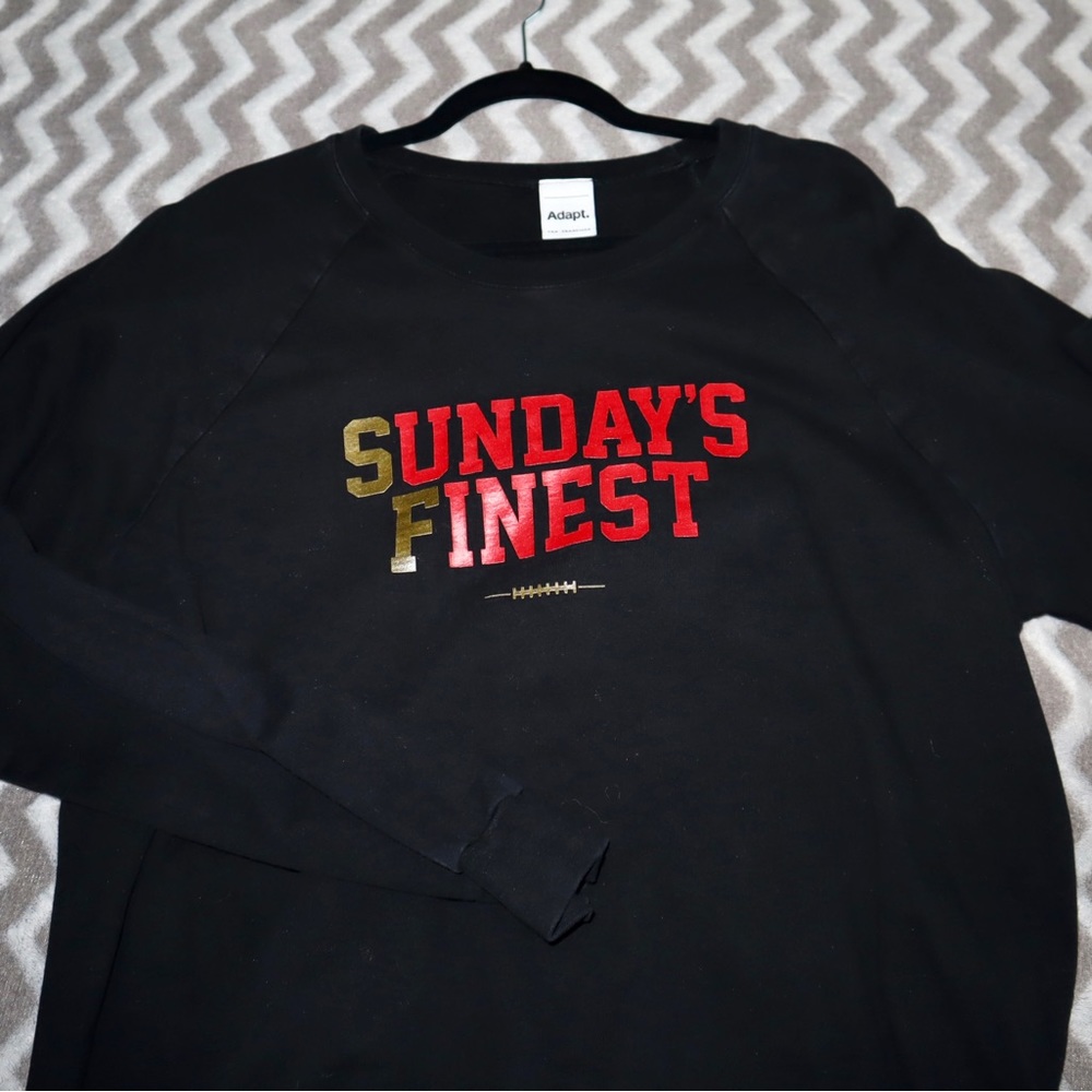 Adapt crew neck. 49er color. Size XL unisex.